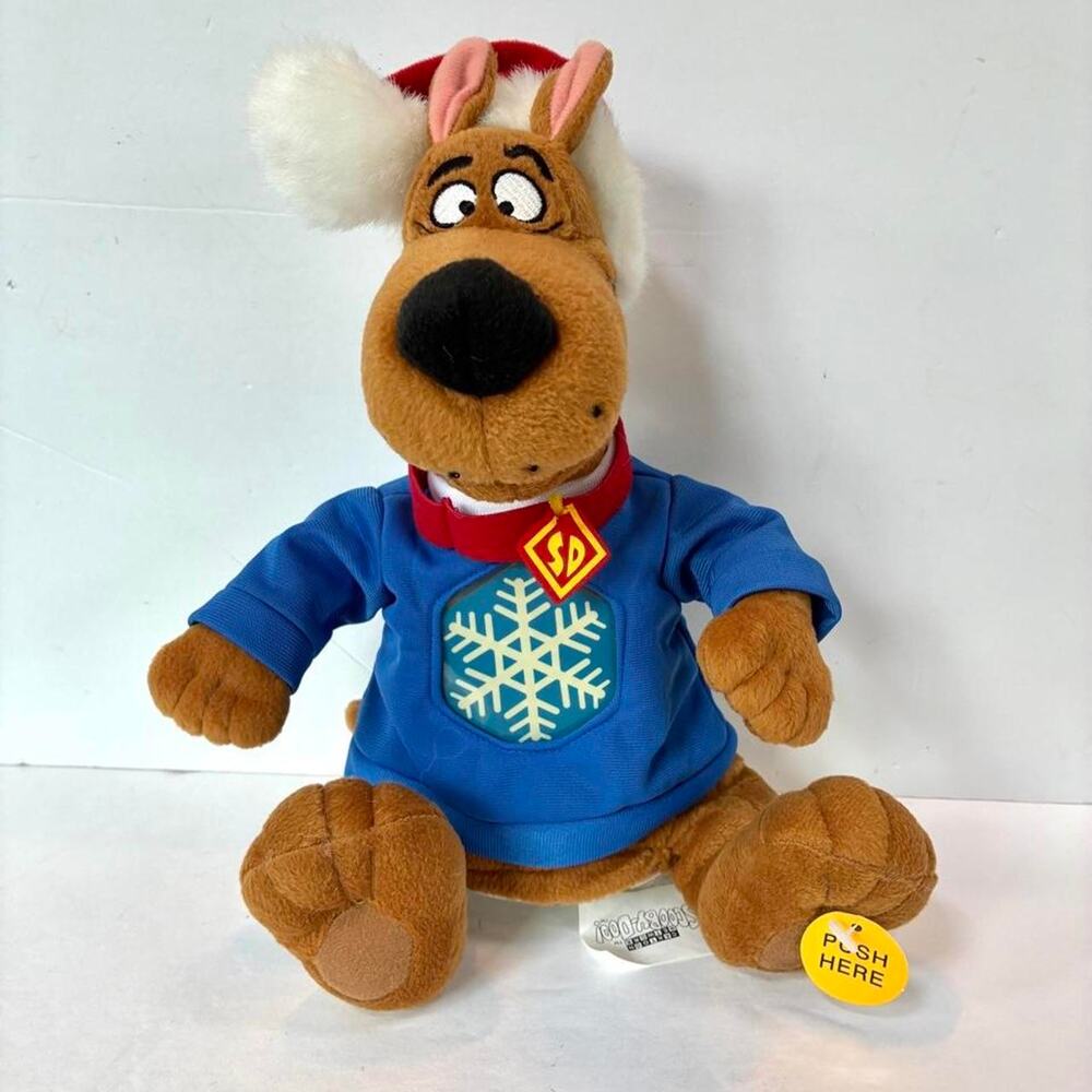 Gemmy Scooby Doo Singing 10” Snowflake Plush Christmas Cartoon Network